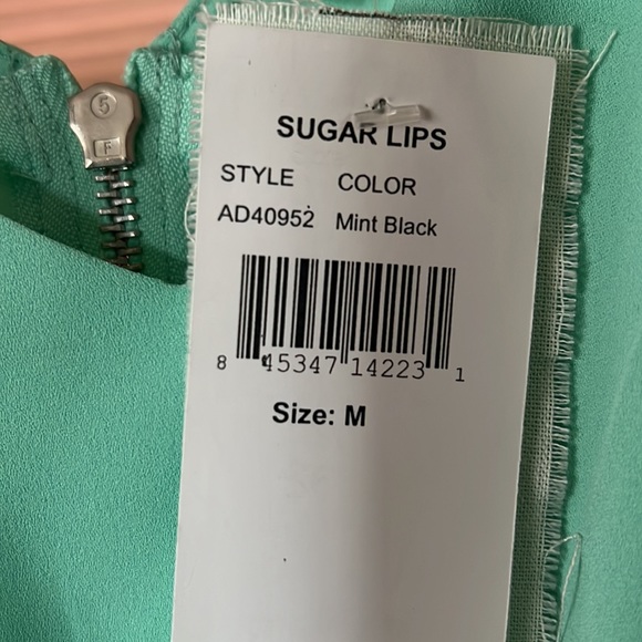 Sugar Lips Mint dress with black - Picture 6 of 6